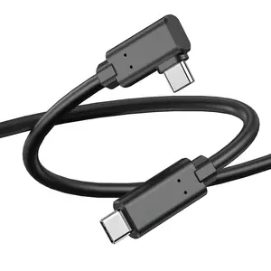 Long Tether  25FT, USB C Fiber Optic  Right Angle(No Video), PD 60W & 10Gbps Zero Data Loss Between Camera and  for //,Ultra Slim & Soft for 4K Webcam,VR/AR