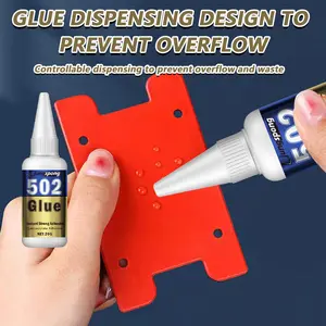 1pc/2pcs/3pcs 502 Strong High Strength Fast-Drying Glue, Fast Drying Adhesive, Precision Dropper Included, Quick Adhesion No Residue, Hard Material Repair, Good Seepage