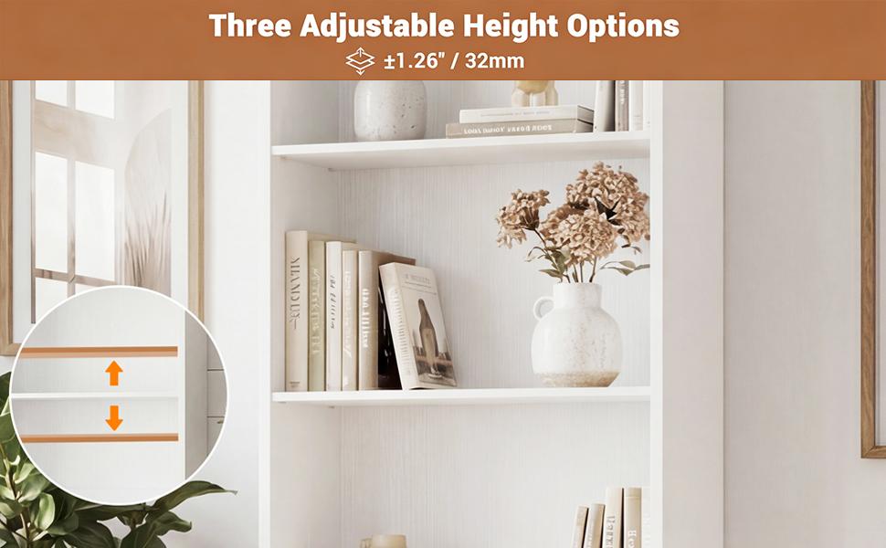 80"Tall Display Bookcase with 3 Wooden Drawers, 24'' W Adjustable Shelves Etagere Bookshelf for Living Room, Home Office, Modern Storage Cabinet