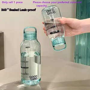 Simple Transparent Polycarbonate Water Bottle, Leak-Proof, Heat Resistant, Portable Cup, Ideal for School, Home, Office, Outdoor Use