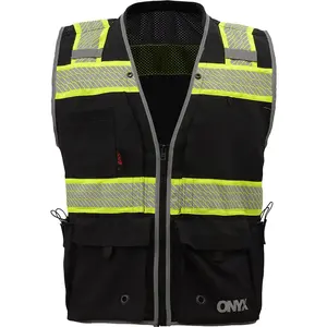 Onyx Ripstop Surveyor's Safety Vest with Reflective Trim, Class 2