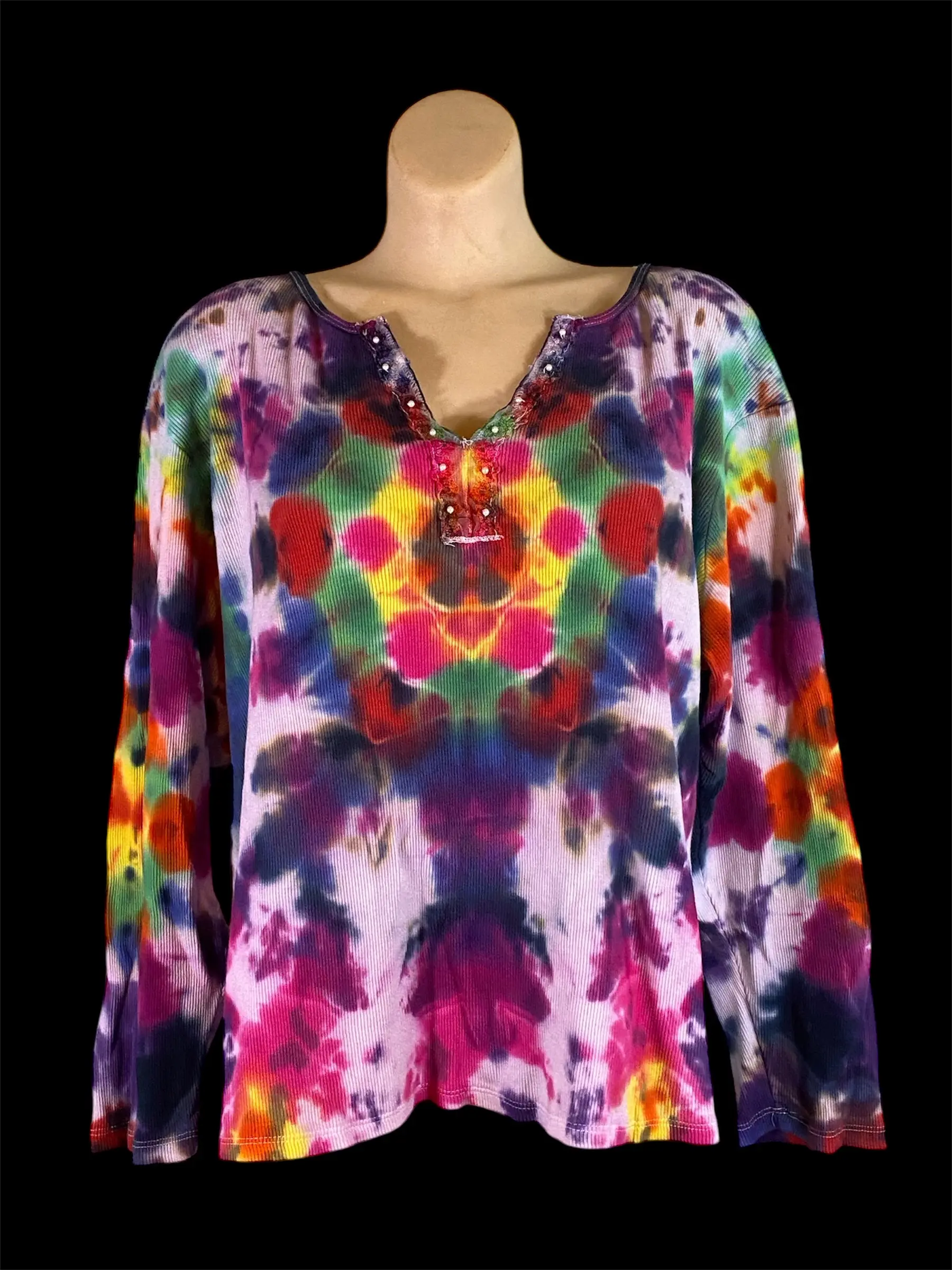 Up Cycled Tie Dye Faded Glory Women’s XL Long Sleeve Shirt