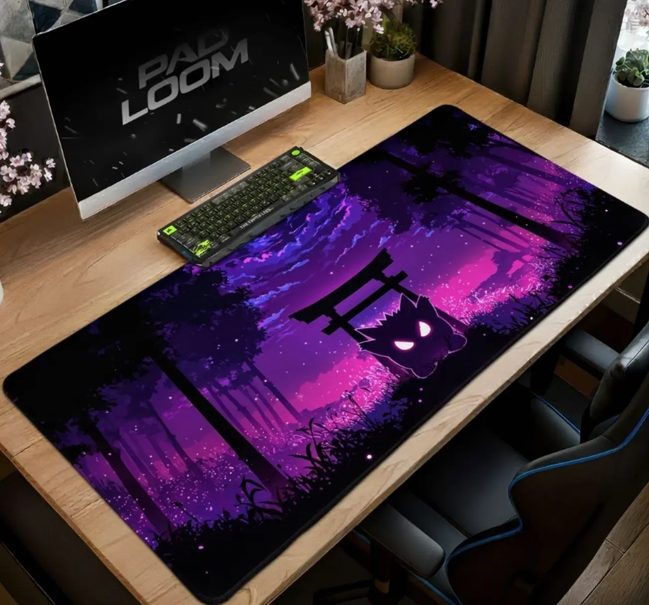Gengar Torii Shrine Mouse Pad - Desk Mat