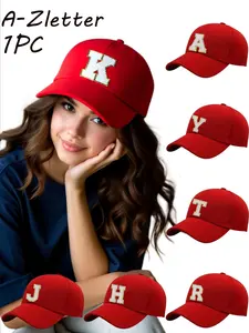 Colorful Letter A-Z Hip-Hop Baseball Cap, Embroidered Design, Adjustable Size, Outdoor Sports and Fitness, Perfect Gift and Party Decor