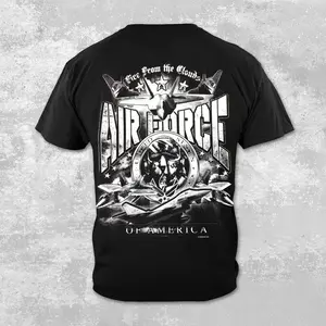 U.S. Air Force T-Shirt United States USAF Graphic Tee, Fire From The Clouds Fighter Jet Design, American Military Veteran Apparel, Premium Heavyweight Cotton Top, Airman Pride Shirt, Vintage Distressed Style, Military Aircraft Lover Gift