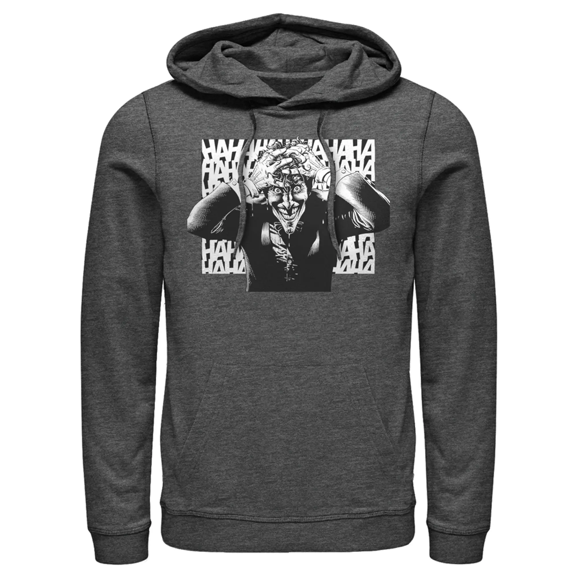 Men's Batman Joker Hahaha Crazed Look Pull Over Hoodie