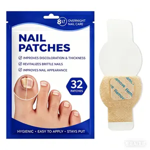 32 Count/bag Nail Health Care Patches,Toenail Fungus Treatment Extra Strength, Discolored Nails 8-Hour Overnight Nail Fast Acting Repair Effortless Hydrogel Nail Care and Repair for Men & Women，Daily Nail Care Kit Set