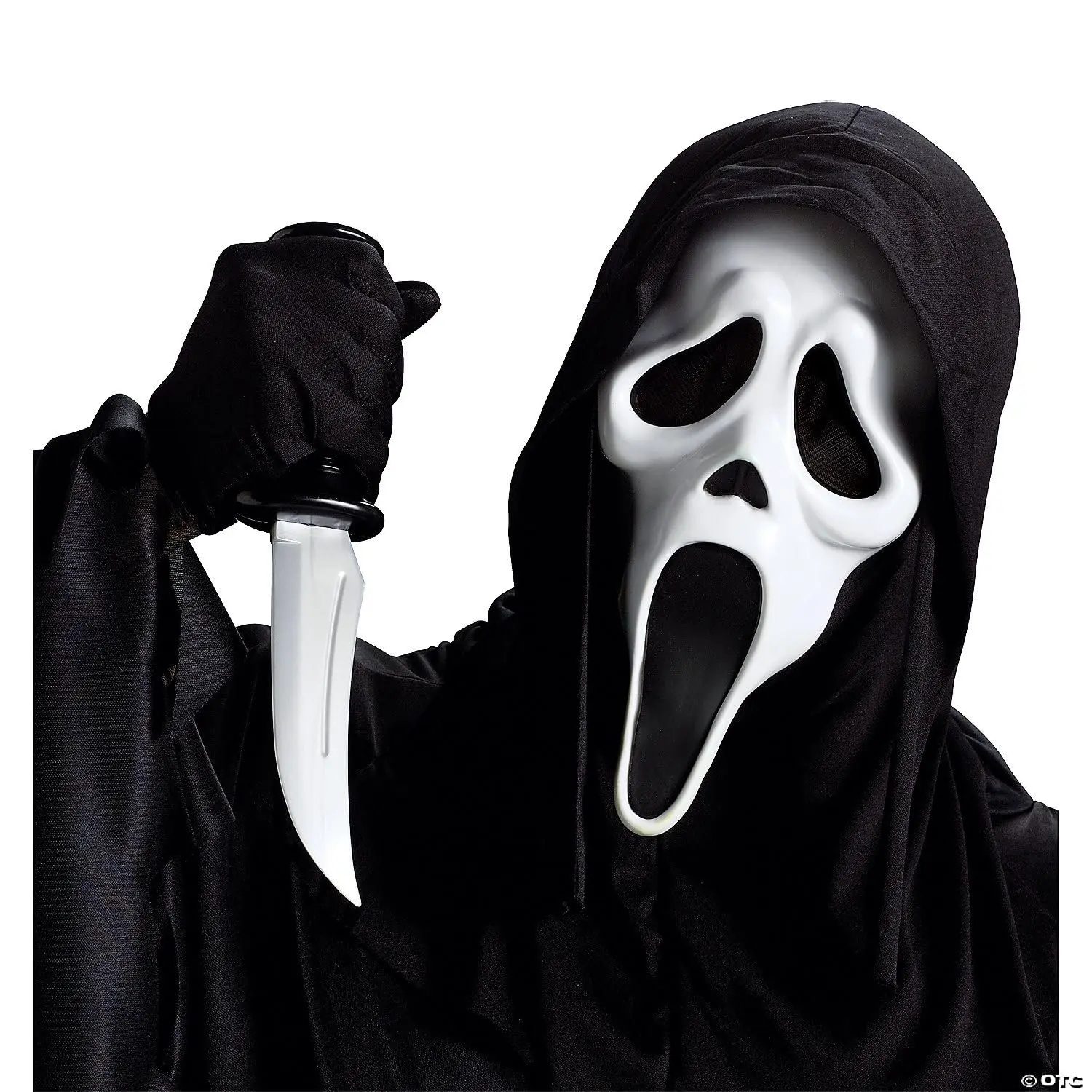 Fun World Scream Ghost Face Mask and Knife Set – Officially Licensed Horror Costume Accessory, One Size, White/Black