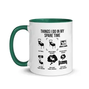 Pinball Lover Mug 11oz/15oz | Things I Do In My Spare Time Coffee Cup