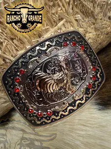 Men's Western Belt Buckle Rooster Design / Hebilla Vaquera con diseno de Gallo
