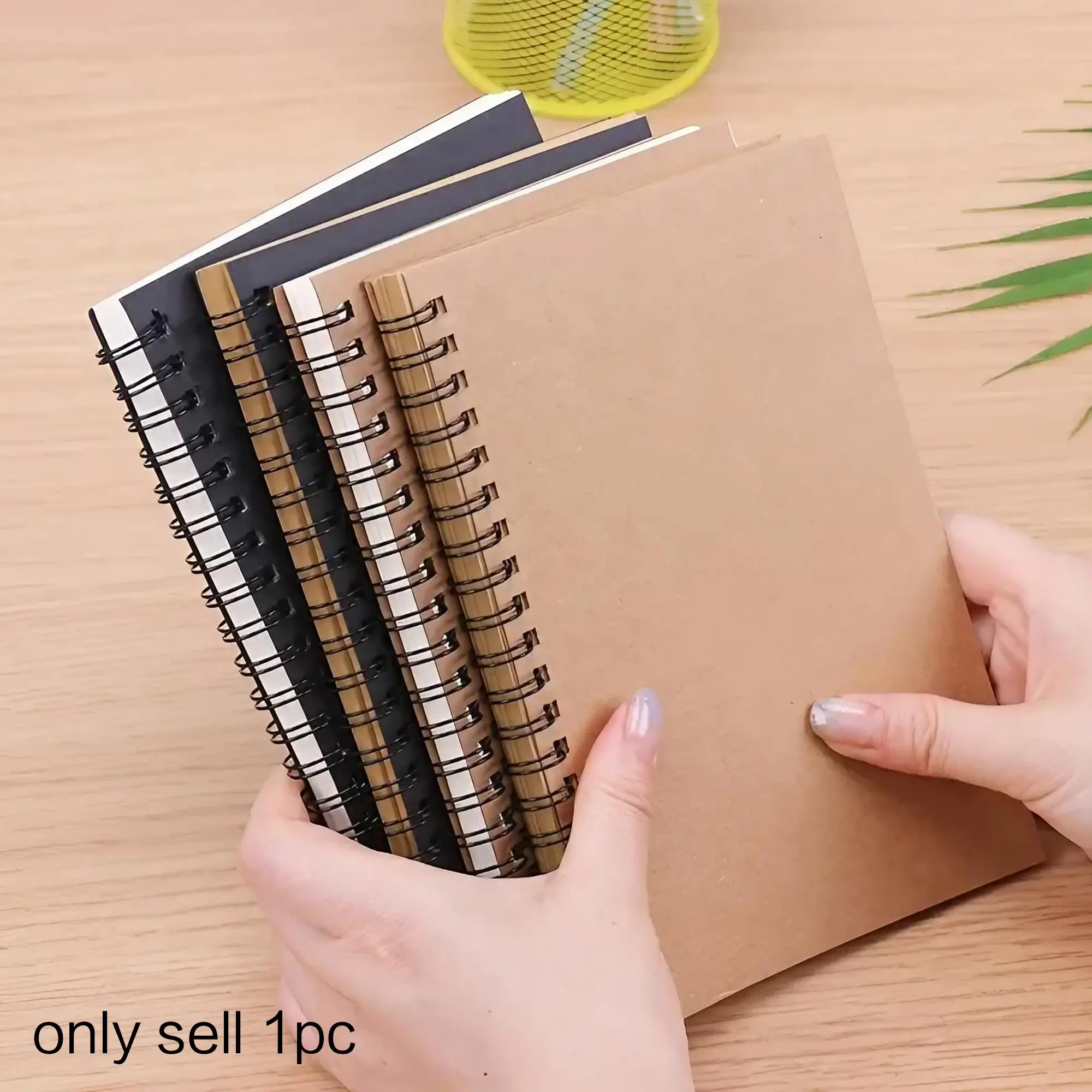 Spiral Notebook, 1 Count Blank Sketchbook Pad, Unlined Paper Notepad for Writing, Planning, Drawing, Crafts, Scrapbooking, Scrapbook Page and Journal Refill