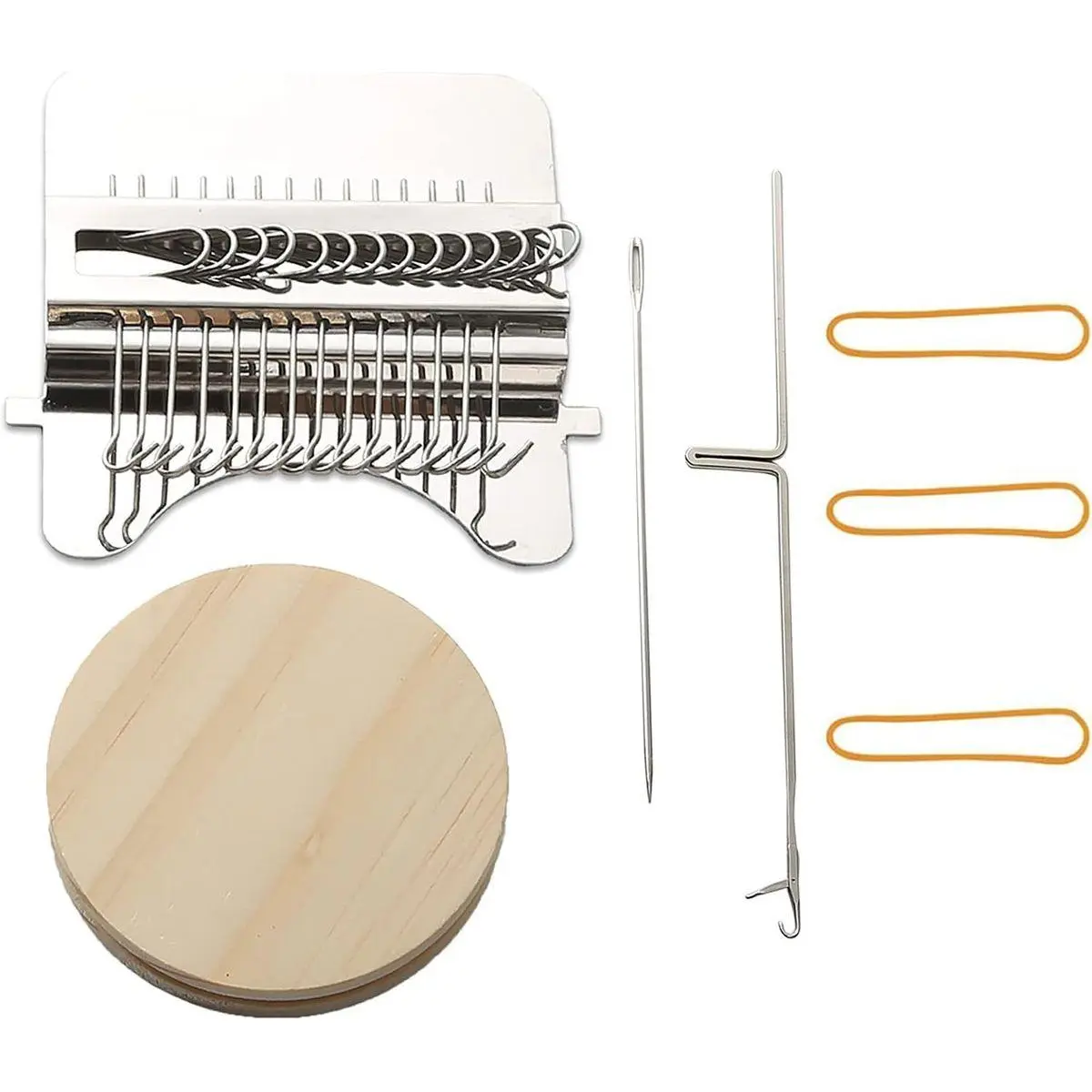 Darning Loom Speedweve Type Weave Tool, 14 Hooks Convenient Small Weaving Loom Kit for Beginners Quickly Mending Jeans, Repair Holes, DIY Beautiful Weaving Arts on Clothes Socks
