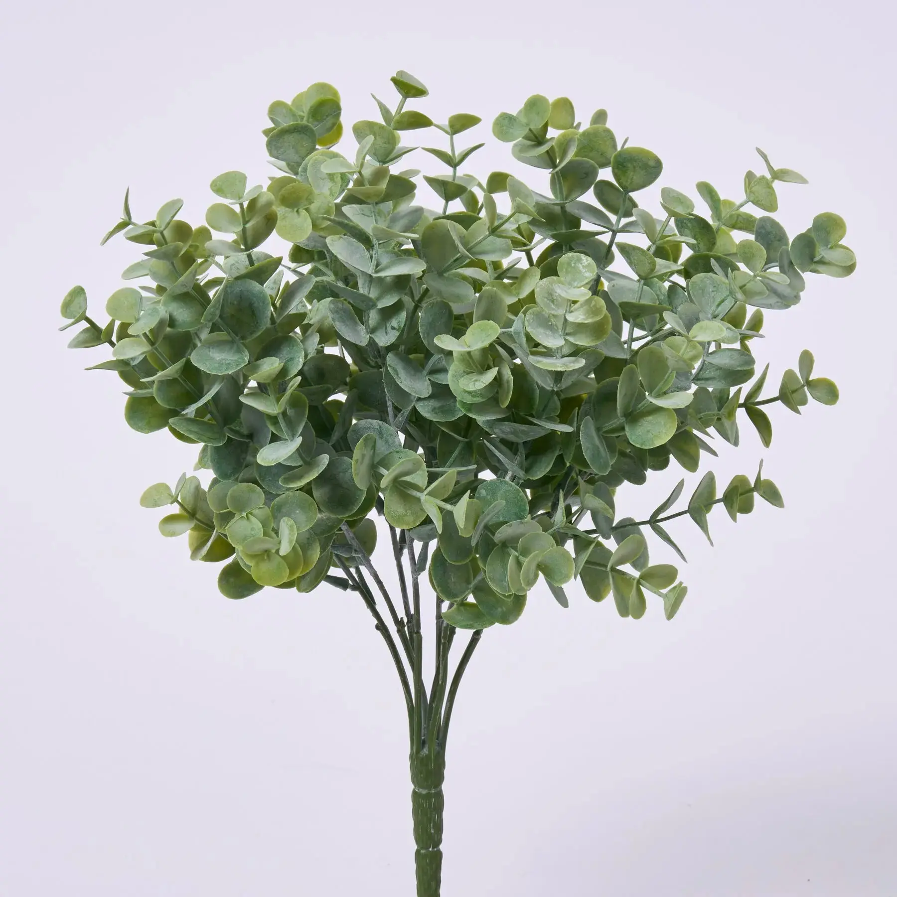 13" Bendable Wired Stem Green Eucalyptus Bush Bouquet - Faux Plants, 6" Diameter 7" Wide Artificial Greenery Spray, Plant Decor for Room & Vase Home Decor Supplies, Artificial Flowers