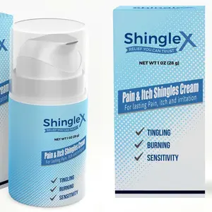 ShingleX Pain & Itch Shingles Cream - Fast Acting Relief for Tingling Burning Sensitivity - 1 oz Calming Formula for Irritated Skin - Gentle Potent for All Skin Types