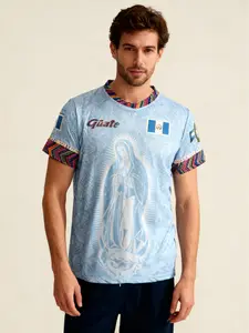 Guatemala Color Sky Blue Faith Forever, Comfortable Breathable Sportswear, Essential Fashion Item, All over Print, Casual Fitted Short