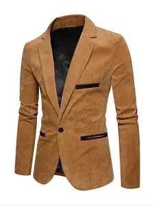 Men's Casual Suit Jacket Long Sleeve, Stylish Western Wear Outerwear, Perfect for Daily & Formal Occasions, Comfortable Fit Design