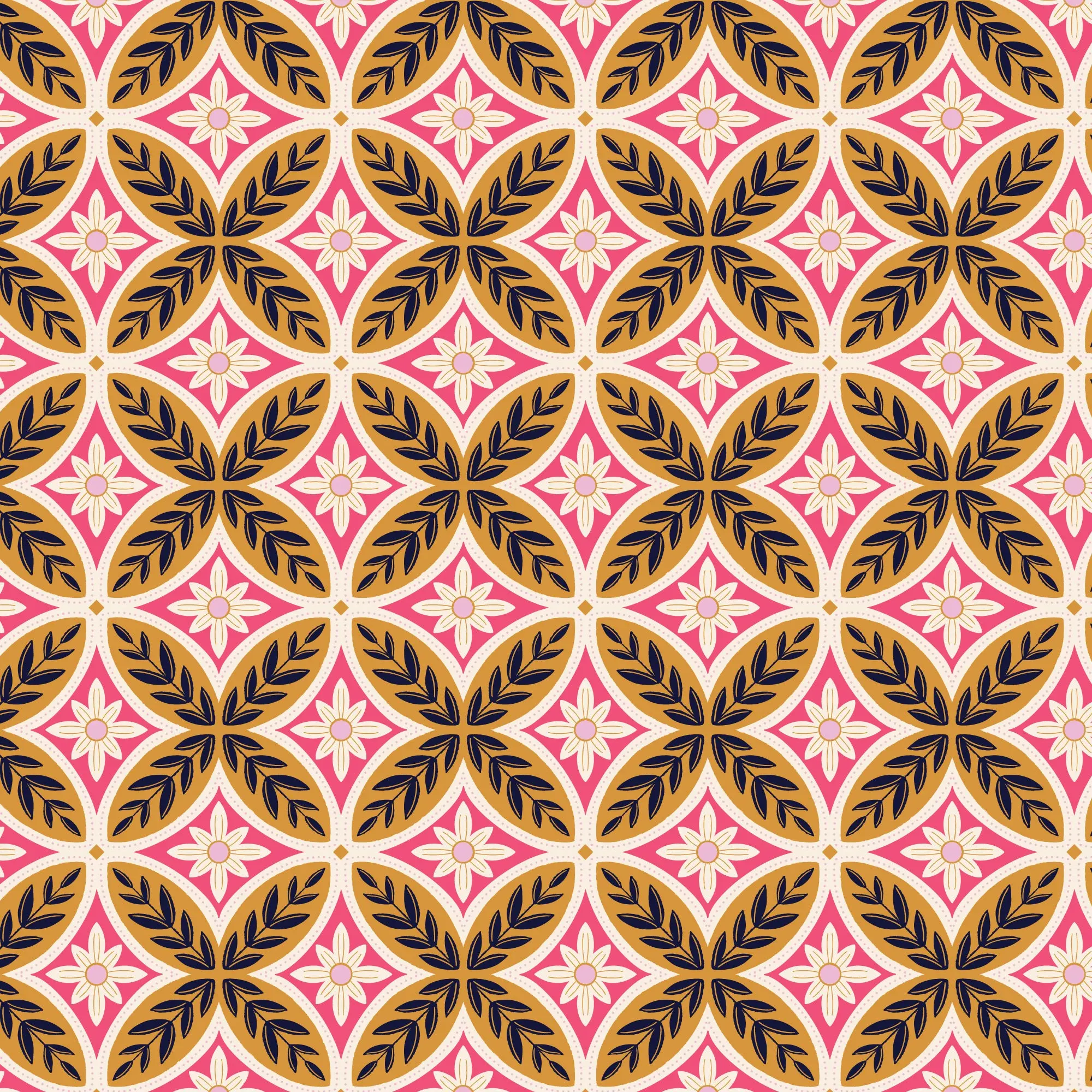 Fabric Cloud9 Gold Aurora Rococo Riot by the Quarter Yard 228960