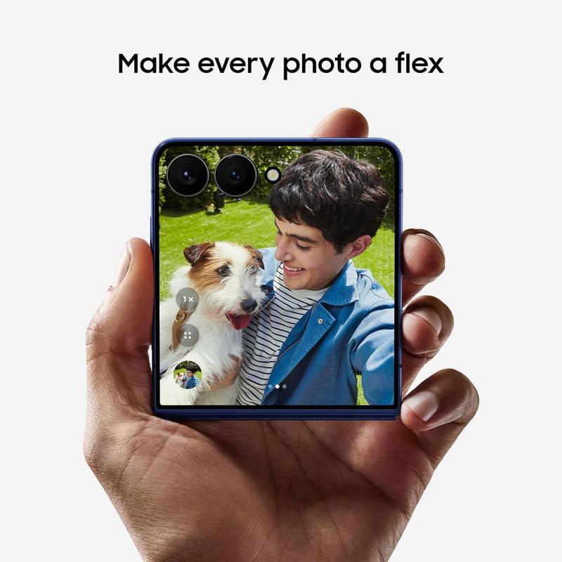 REFURBISHED Samsung Galaxy Z Flip 7 5G Android AI Smartphone 2025 US Version Large Screen 256GB - Blue Shadow - Excellent