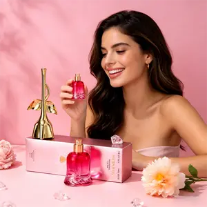Midnight Rose Lady Perfume Valentine's Day Gift Long Lasting Fresh Floral Scent Red Bottle Elegant Packaging