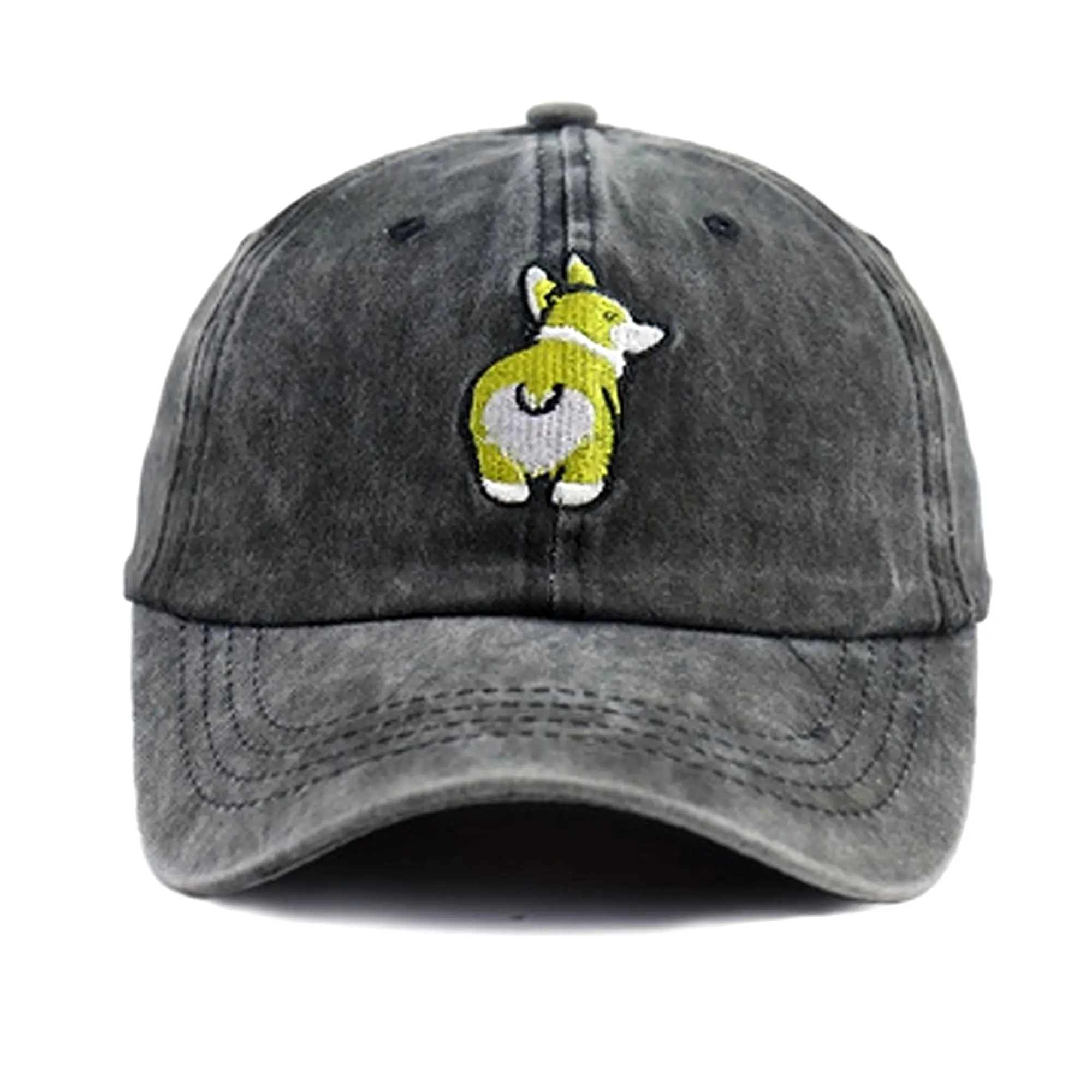 Corgi Dog Embroidered Baseball Cap, Adjustable Cotton Dad Hat for Dog Lovers