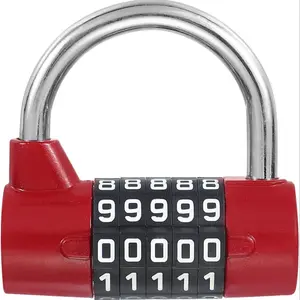 Multifunctional Five-Digit Safety Lock, Combination Lock, Zinc Alloy Lock, Security Lock, Sturdy Lock, Suitable for Gym Storage Cabinets, Drawers, Luggage, Toolboxes, Mountain Bikes, Motorcycles, Doors