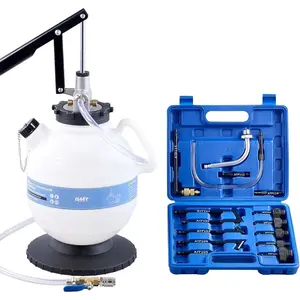 7.5L Transmission Fluid Pump, 2 Gallon Manual ATF Refill Kit Transmission Fluid Hand Pump Automotive, Transmission Fluid Transfer Pump, Transmission Fill Pump with 15 ATF Adapters