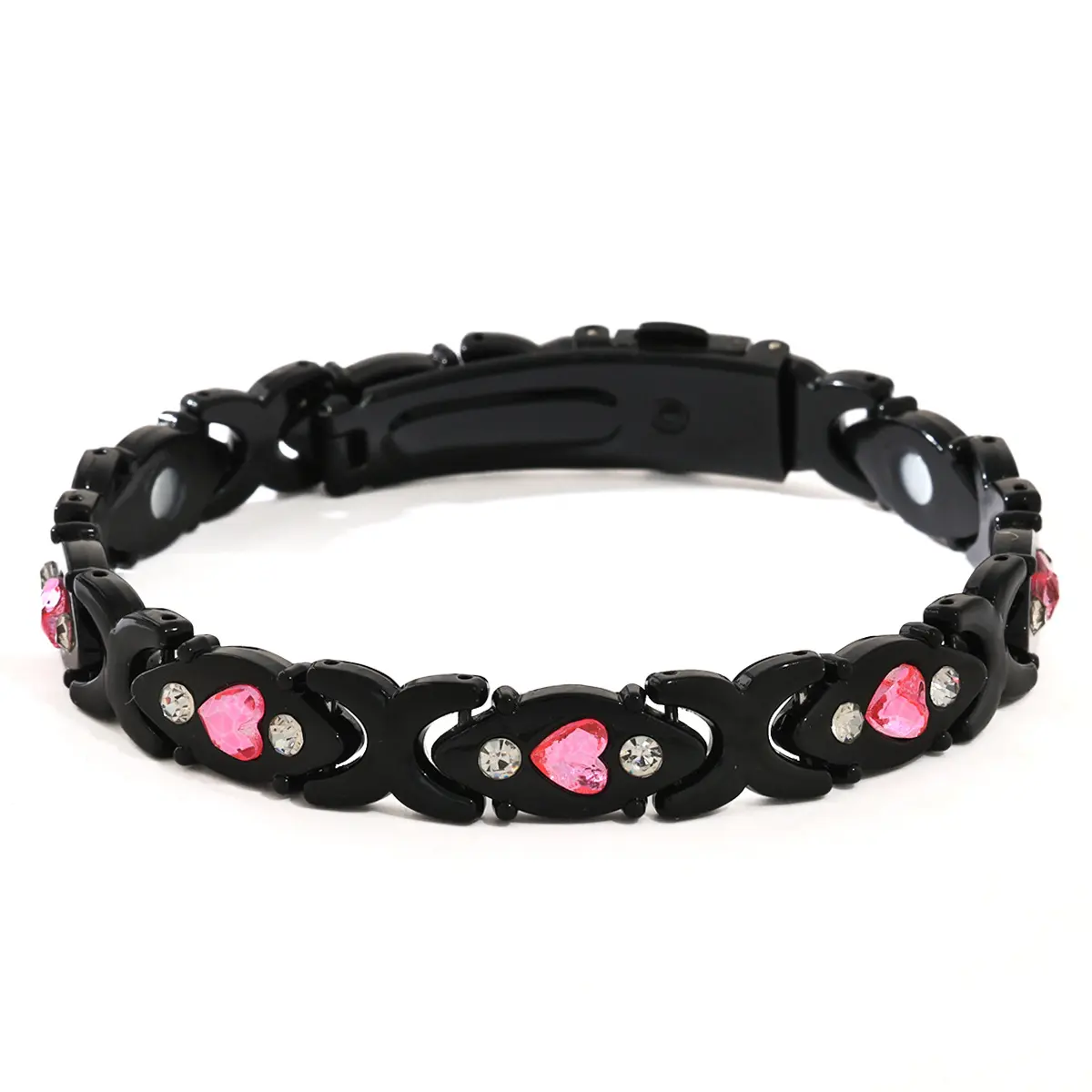 Cross Heart-Black Pink Diamond