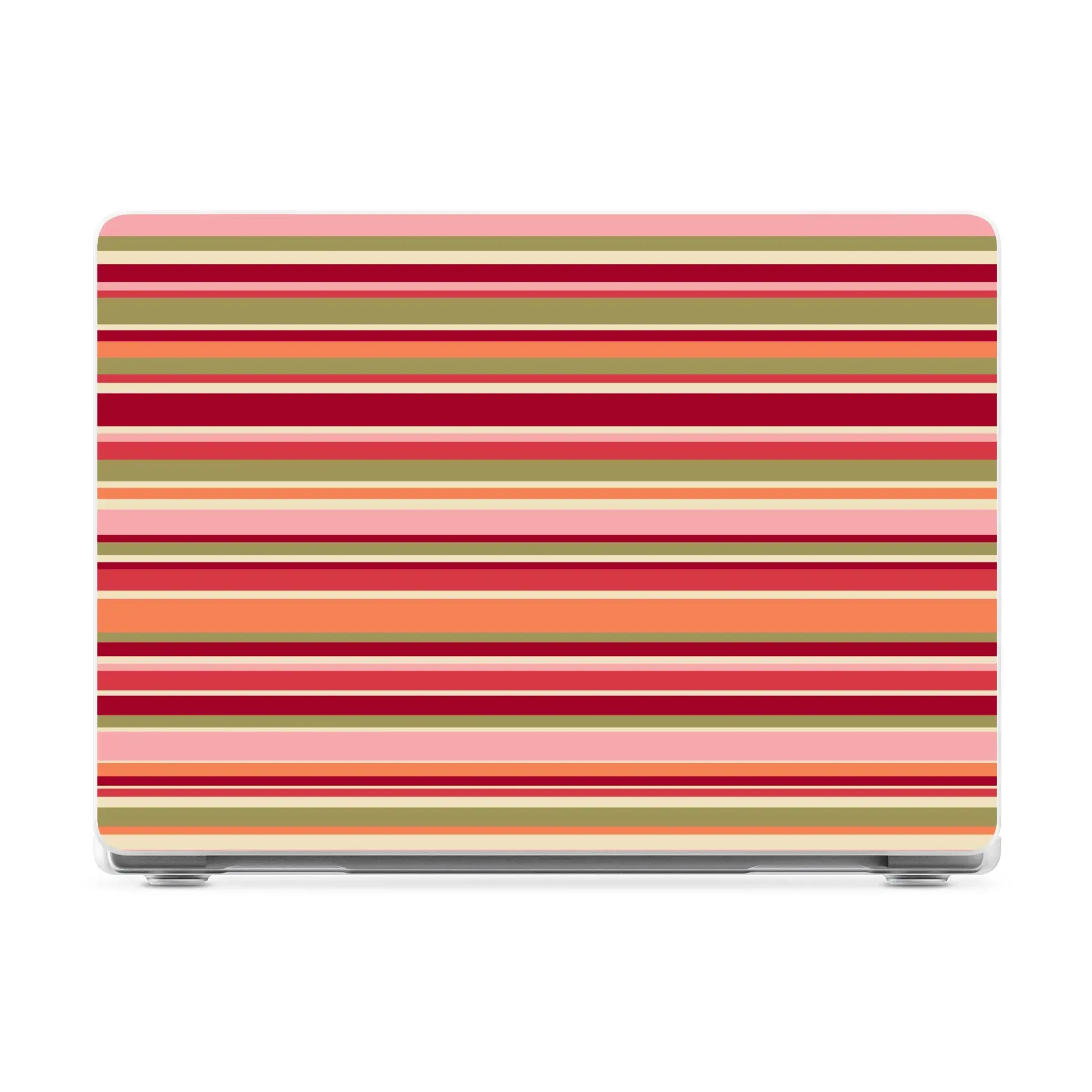 Casely MacBook Case | Citrus Stripes | Poolside Print Laptop Shell | Snap-on Laptop Shell with Raised Anti-Slip Grip and Bottom Vent Cutouts | Hard Policarbonate Protective Laptop Cover