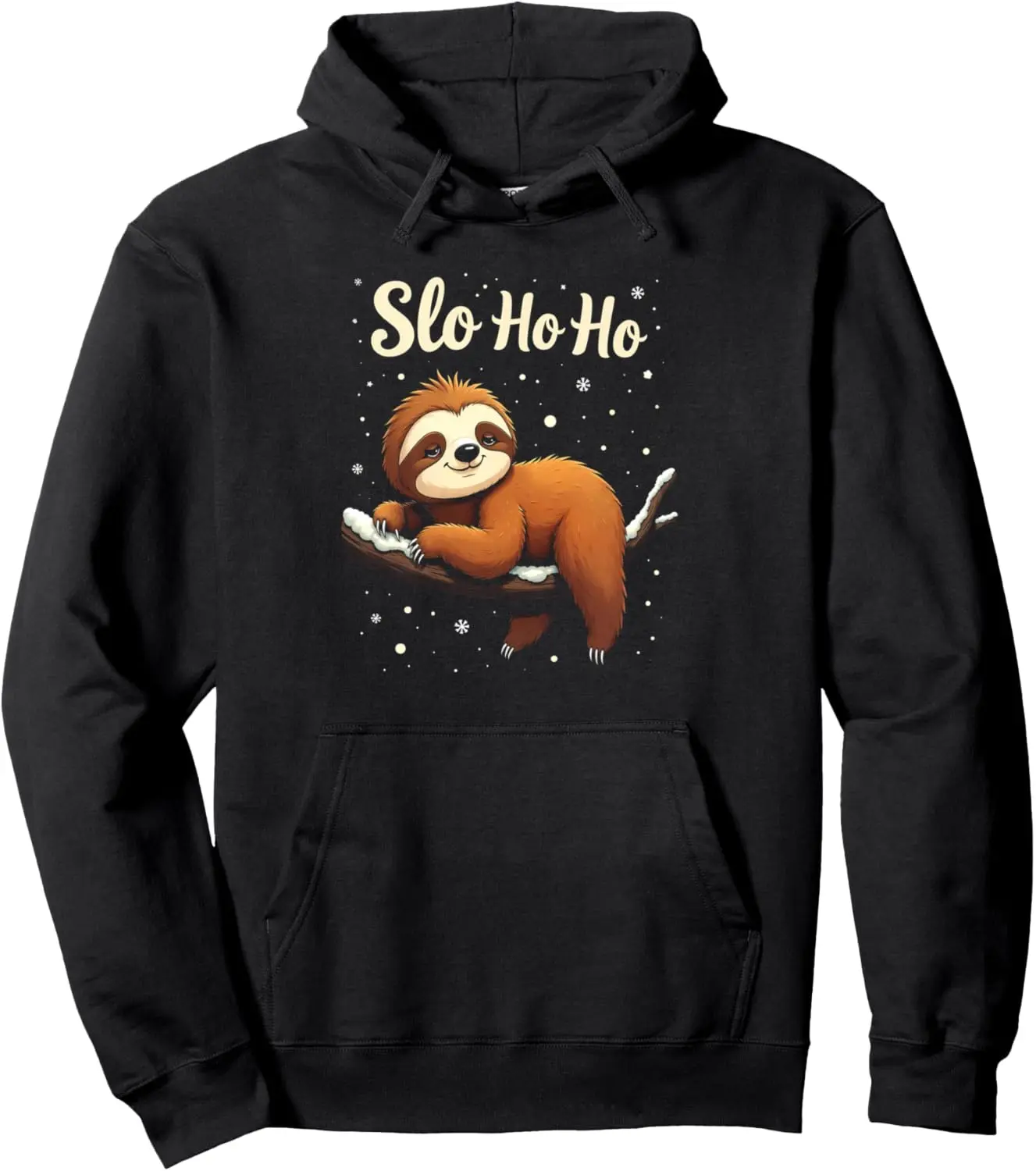 Slo Ho Ho Funny Sloth Christmas Family Matching Pyjama Pullover Hoodie 4