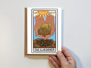 The Gardener - Handmade Card - Gardening Card - Climate Friendly Paper