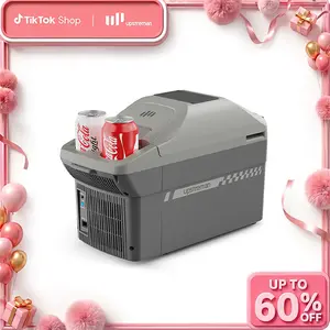 Upstreman car fridges 10QT Portable Electric Cooler & Warmer with 12V Car Adapter for Camping Travel Boat Dual Cooling/Heating Compact mini fridges with Shoulder Strap AR11
