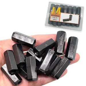 14 count Black 5/16"-18 Hex Coupling Nut, Threaded Rods Nuts Black Zinc  Extended Hexagon Rod Coupling Nuts, Threaded Connectors for Full  Threaded Rod, Eyebolts,Wedge Anchor,Chain Link
