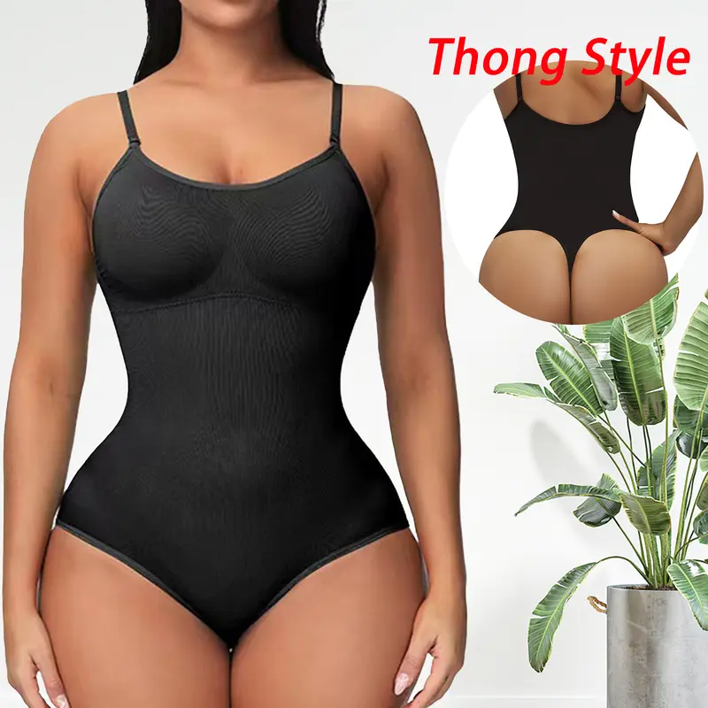 Women's Shapewear Bodysuit Tummy Control Body Shaper Seamless Thong Sleeveless Women Body Shaper Sculpting Snatched Waist Body Suit