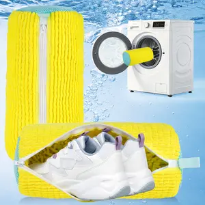 Shoe Laundry Wash Bag, Durable Mesh Sneaker Cleaning Bag with Zipper, Protective Bags for All Types of Shoes, Keeps Footwear Safe in Washer & Dryer, Reusable Cleaning Bag for Travel & Gift Use Mother's Day