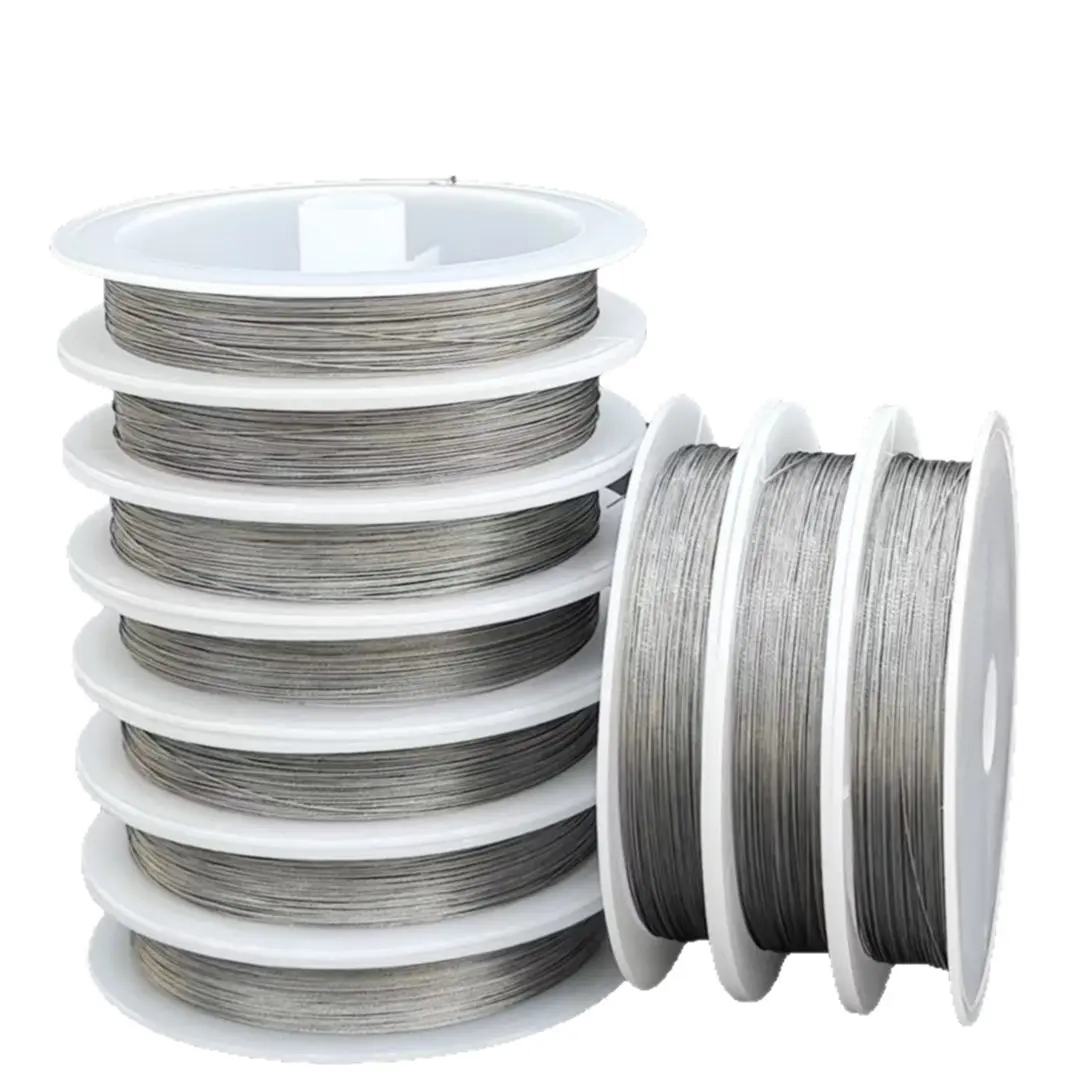 0.018 in * 72.2 ft Steel Wire for DIY Crafts, Soft Wire for Beading, Stainless Steel Wire for Door Curtain