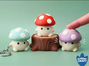 Cute Mushroom Clicker Dice Fidget Toy, Classic Novelty Stress Relief Item for Toys & Hobbies