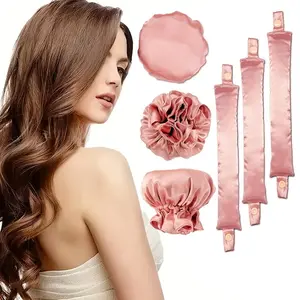 2pcs Silk-Like Hair Rollers, Large Wave Hair Styling Set, No Heat Required, Gentle on Hair, Ideal for Various Occasions
