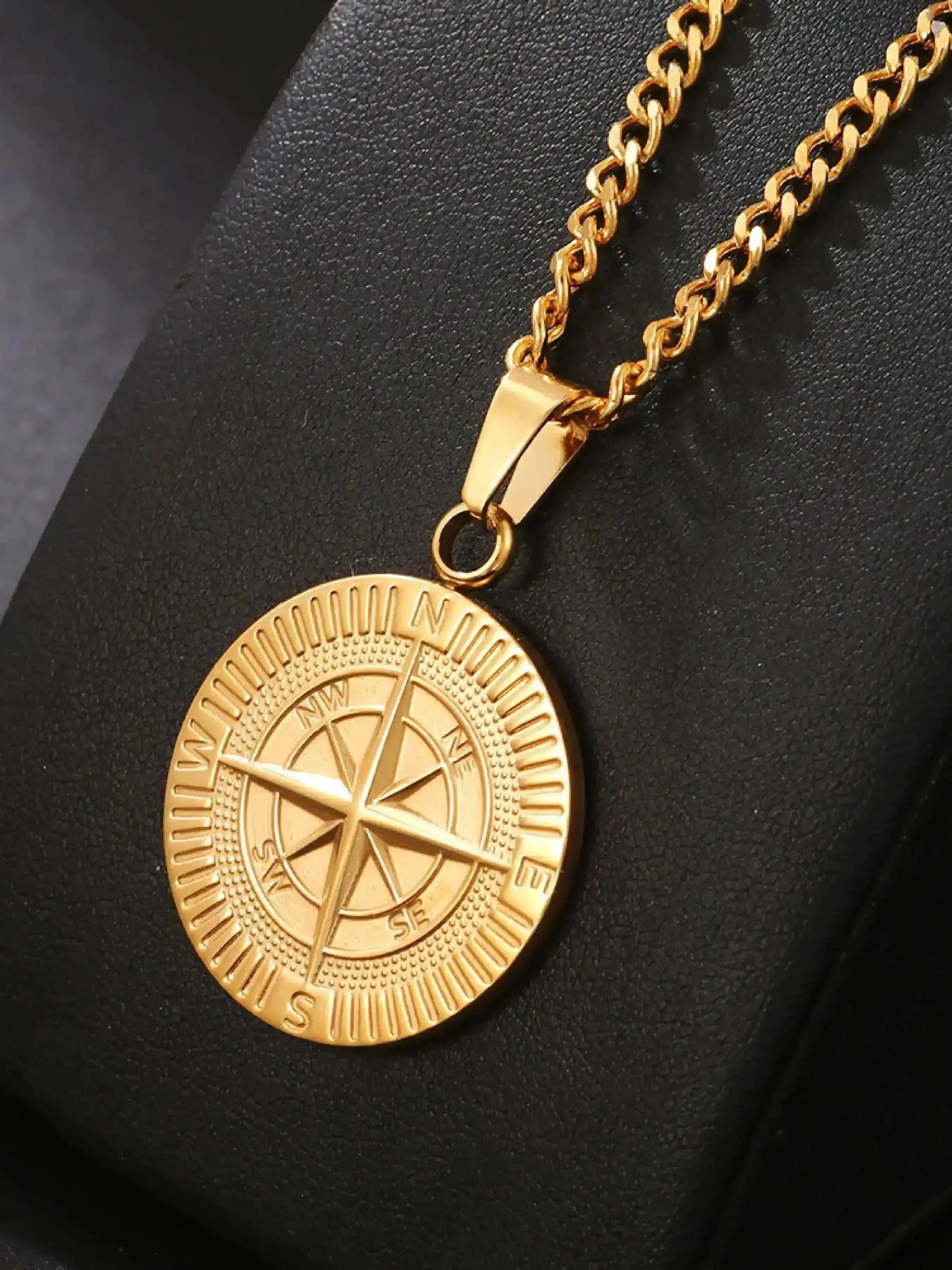 2026 New Model Unisex Stainless Steel Compass Pendant Necklace, Trendy Hip-Hop Style, Perfect Gift for Any Occasion, Birthday Jewelry Gifts, All Seasons Charming Fashion Elegant Chic Look Exquisite Essential Great