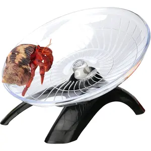 Hermit Crab Running Wheel Toy Hamster Exercise Wheel Small Animal Cage & Tank Accessory for Hermit Crabs Hamsters Rats Gerbils for Active Play and Exercise