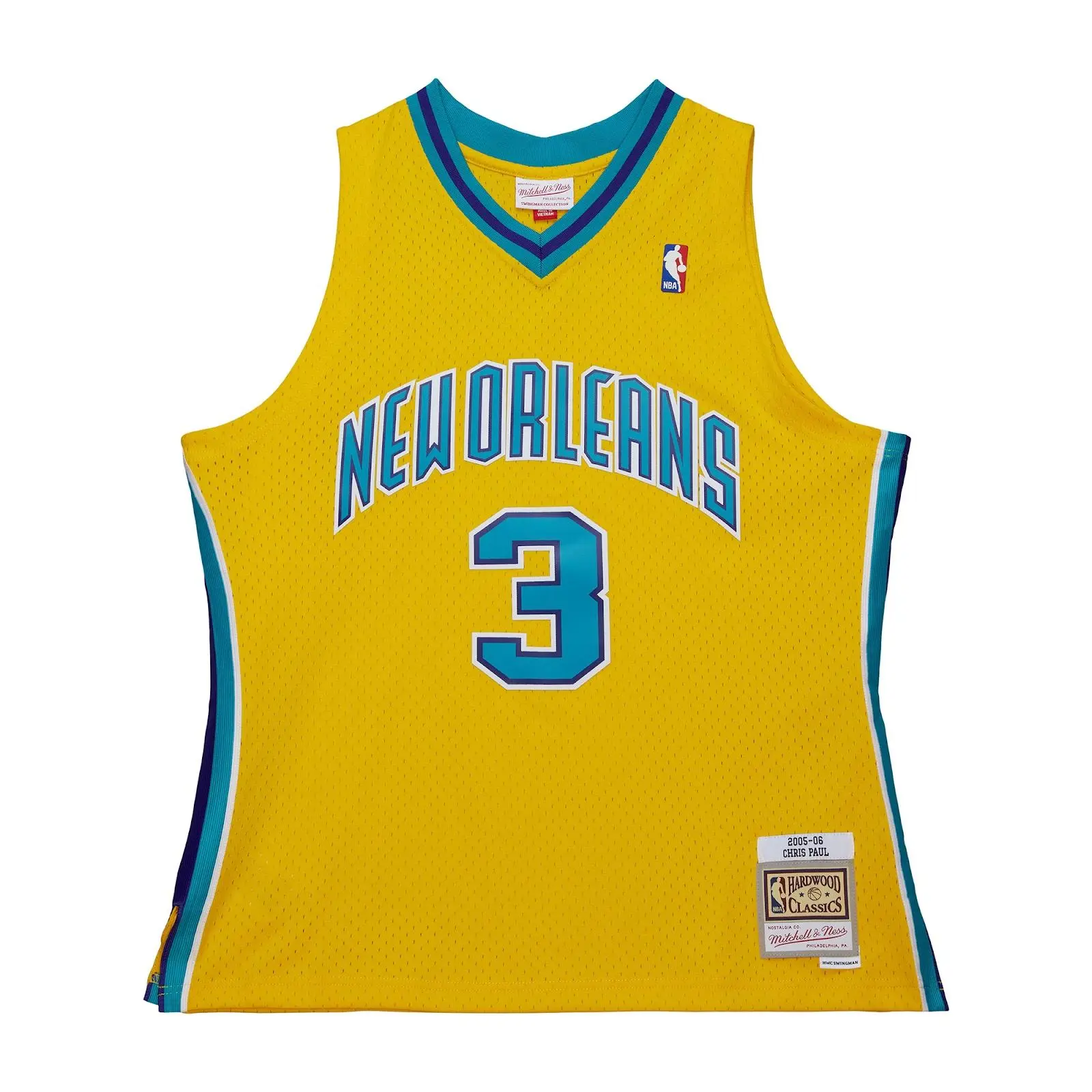 Chris Paul New Orleans Hornets 2005-06 Gold Swingman Jersey NBA Throwback Basketball Hardwood Classics Fan Gear Mitchell & Ness