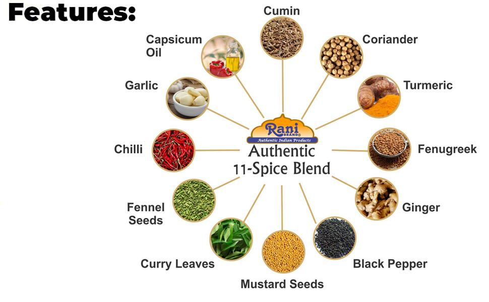 Rani Curry Powder Hot (11-Spice Authentic Indian Blend) 14oz (400g) ~ All Natural | Salt-Free | Vegan | No Colors | Gluten Friendly | NON-GMO | Kosher | Indian Origin