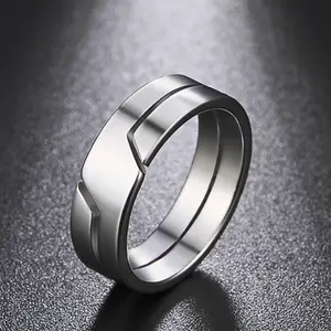 Minimalist Stainless Steel Men's Ring Fashion Jewelry Gift for Men, Easy to Match with Many Styles