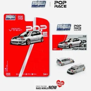 Pop Race Enigma Exclusive Edition Pandem Honda Civic EG6 Raw Metal #018