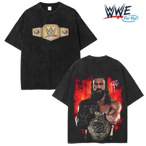 WFY Roman Reigns Champion WWE , Cotton Oversized Unisex , Acid Wash T-Shirt , Wash Hoodie , Wash SweatShirt – Wrestling Inspired Graphic Tee, Premium Graphic T-Shirts,  Seamless Top Fabric Menswear Shirts Men Streetwear Crewneck