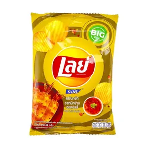 Lay's Thailand Spicy Squid Wave Potato Chips 69g - Authentic Thai Snack