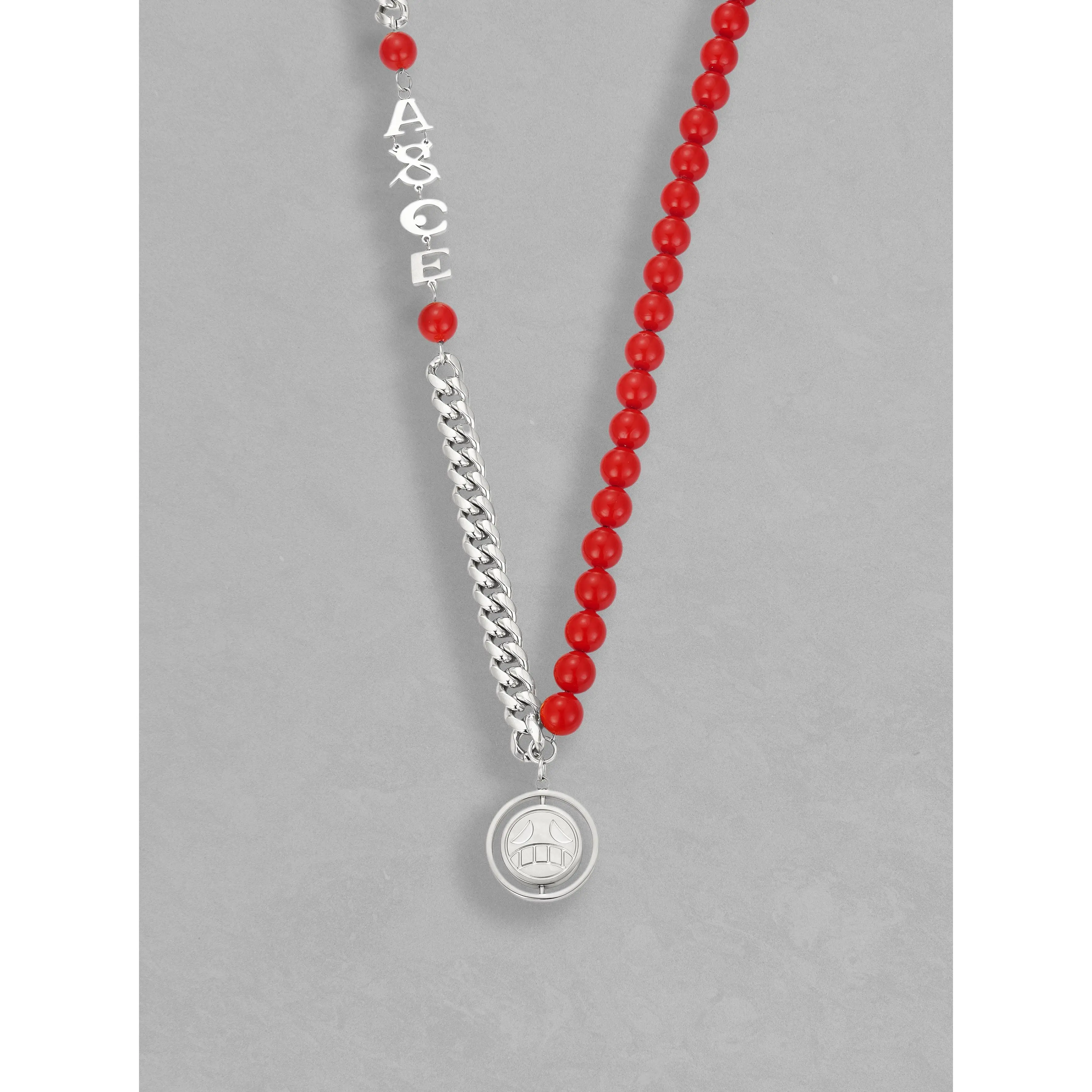Spade Necklace (RED+SILVER)