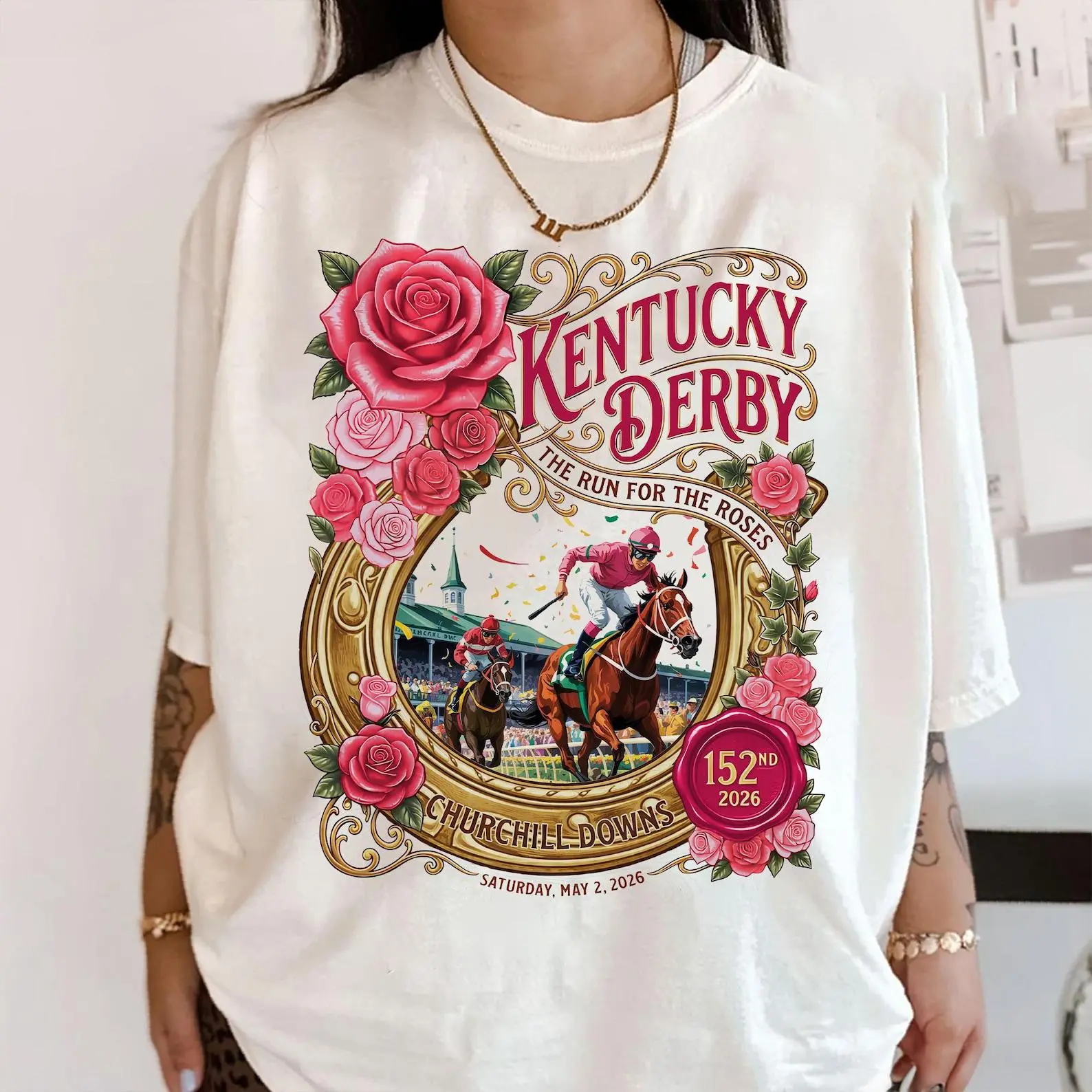 Kentucky Derby 2026 Shirt, 152nd Run For the Roses Sweatshirt, Horse Racing Lover Shirt, Kentucky Race Weekend Shirt, 2026 Derby Tee