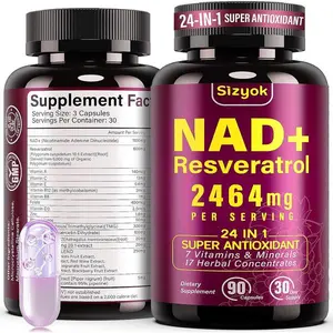 Advanced Liposomal NAD+ Supplement 1100mg with Resveratrol 600mg, Pterostilbene & Quercetin – High Potency NAD Capsules