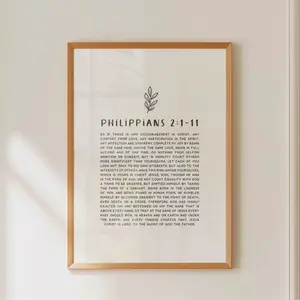Philippians 2 1 11 Have the mind of Christ Poster No Frame, Nothing out of Selfish Ambition, Bible Verse about Humility, Be Like Jesus, Bible Quotes Artwork