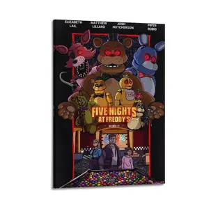 Five Nights at Freddy's Poster for Bedroom Aesthetic Canvas Wall Art Living Room Posters Painting Picture Print Modern Family Decor Artist Bathroom Poster
